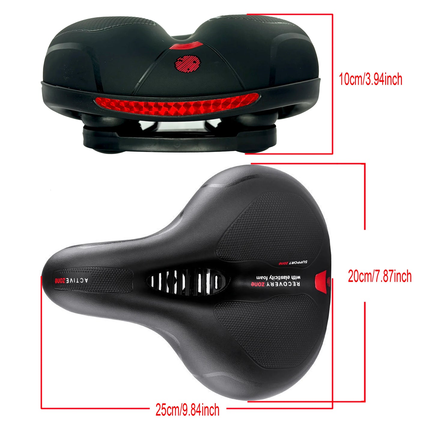 Large Road Bike Breathable Bicycle Saddle, Shock Absorbing Soft Comfortable Hollowed MTB Mountain Bike Seat Cushion with tools