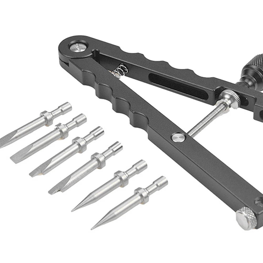 V Shaped Lens Opener Tool Kit 16-100mm Opening with 3 Types of Tips (Pointed Flat Half Flat) for Ø37mm-86mm DSLR Camera Lenses