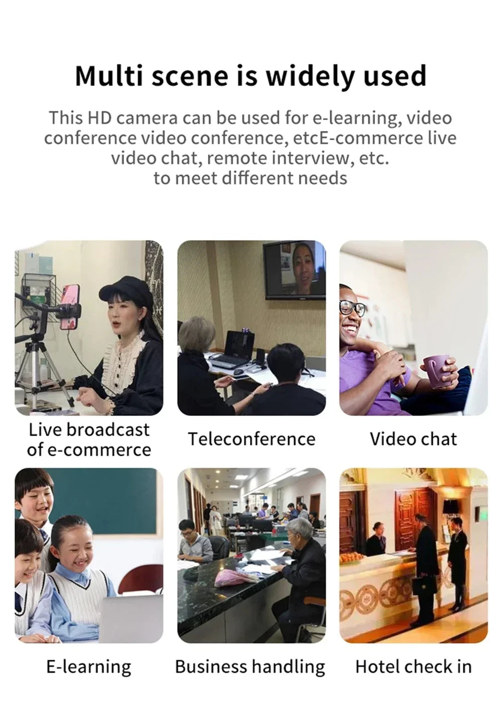 4k Webcam Autofocus Hd Webcam With Fill Light Rotatable Laptop Webcam Pc Computer Camera With Microphone For Youtube Video
