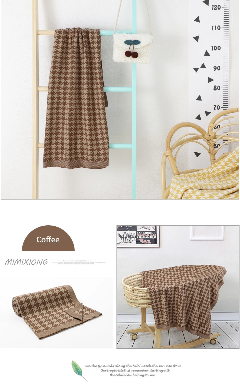 Baby Blankets Newborn Cotton Swaddle Wrap Plaid for Infant Kids Boys Girls Ultra-Soft Reversible Knitted Toddler Receiving Mats