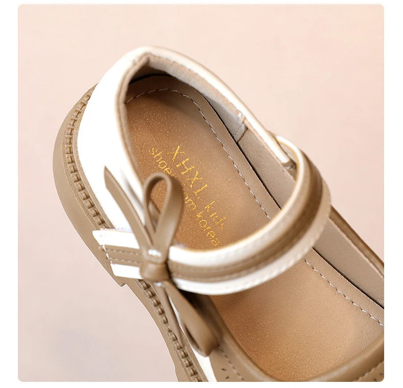 Fashion Girl School Shoes Patchwork Kid Princess Shoes for Children Shallow Toddler Ruffled Edge Leather Shoes Causal Mary Janes