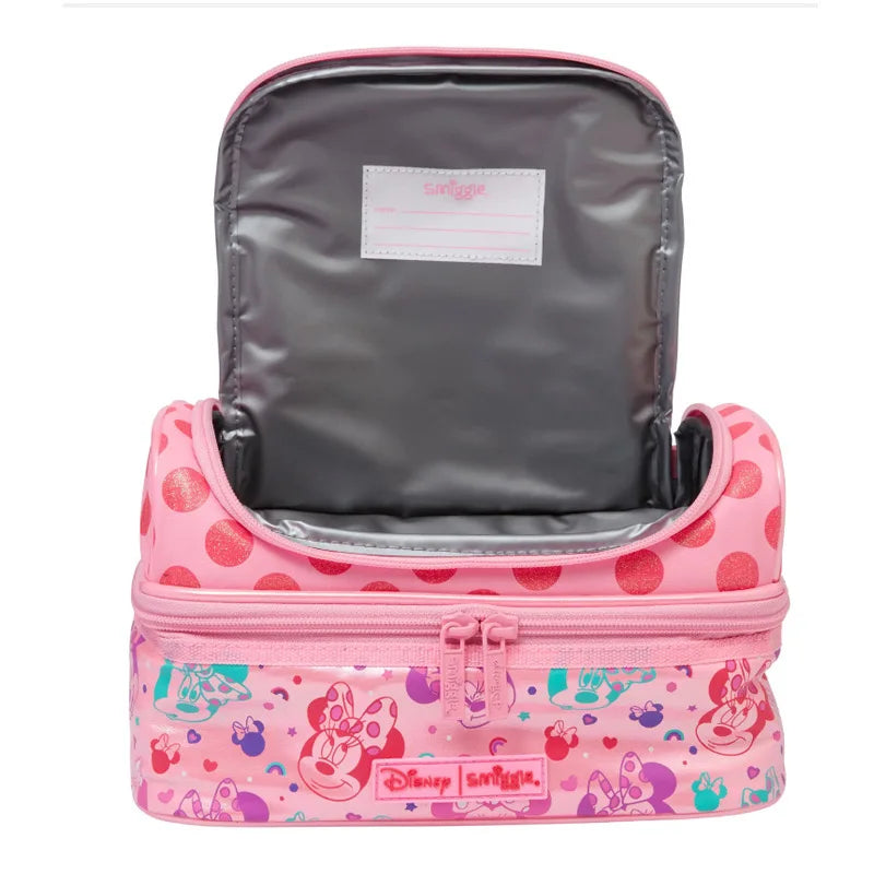 Cartoon Australia Smiggle Disney Minnie Girls Student School Bag Stationery Pen Case Lunch Bag Double Shoulder Backpack Gift