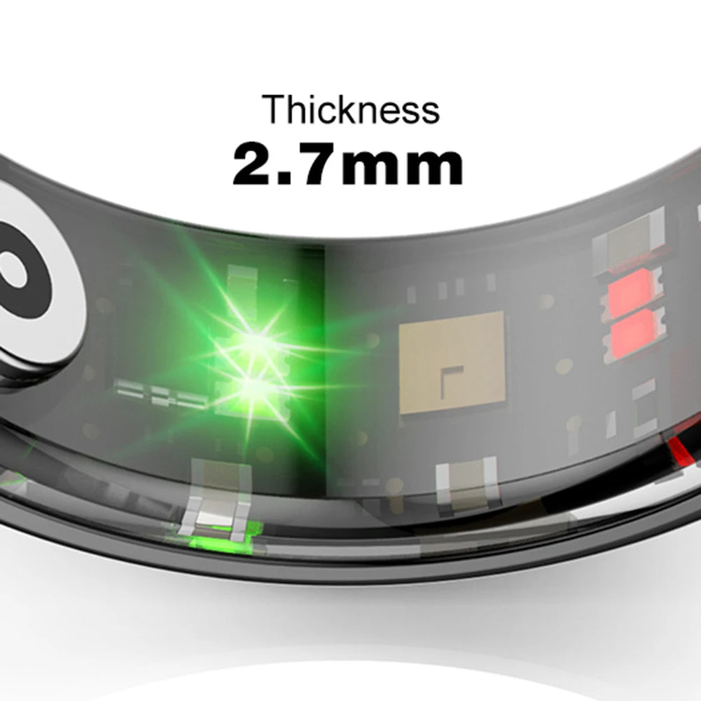 For Xiaomi Smart Ring Men Women Military Grade Titanium Steel Shell Health Monitoring IP68 & 3ATM Waterproof Multi-sport Modes