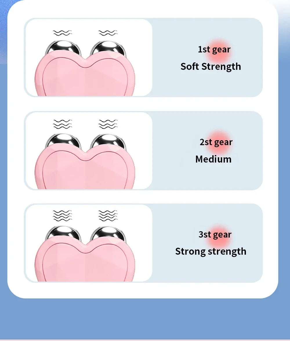 Face Lifting Machine Facial Massager Microcurrent Roller Charging Facial Anti Skin Tightening Wrinkle Rejuvenation Beauty tool
