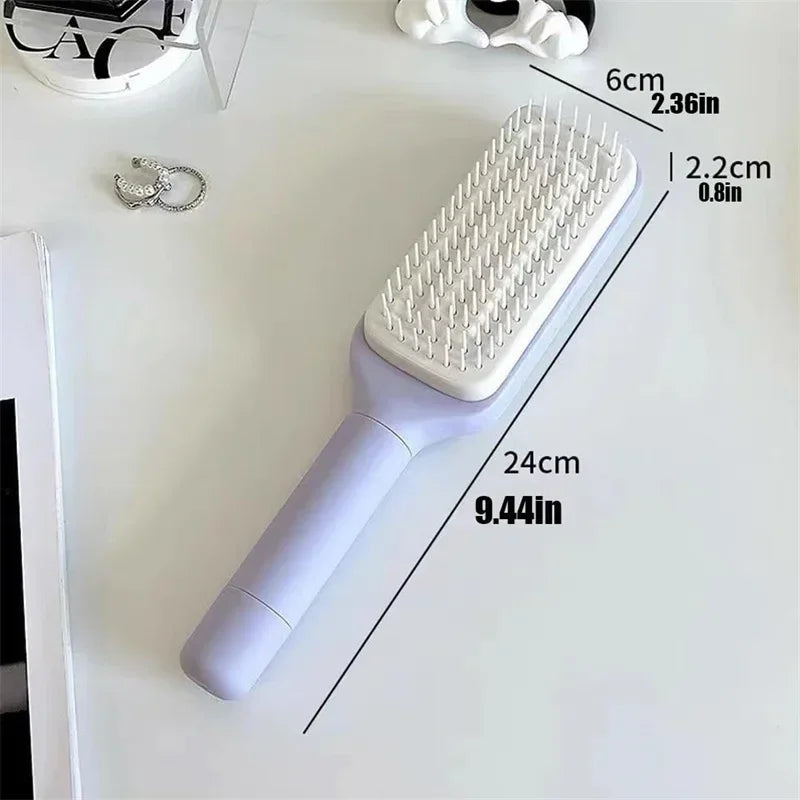 Automatic Cleaning Rotating Lifting Hair Comb Telescopic Massage Air Cushion Airbag Women's Anti-static Hair Comb