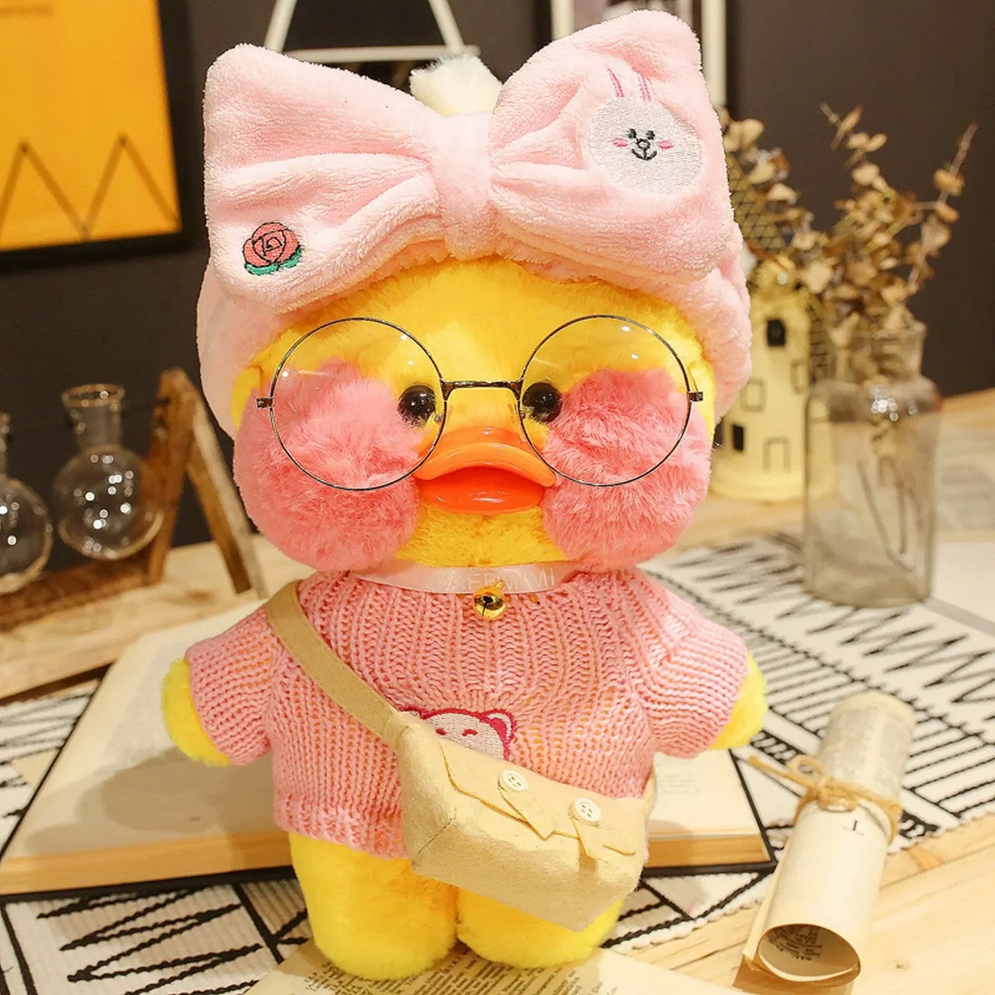 30cm Pato Plush Lalafanfan Duck Cute Stuffed Toys yellow Duck Hug Flifan Duck Kawaii Plushes Animal Plushies Pillow Soft Toy