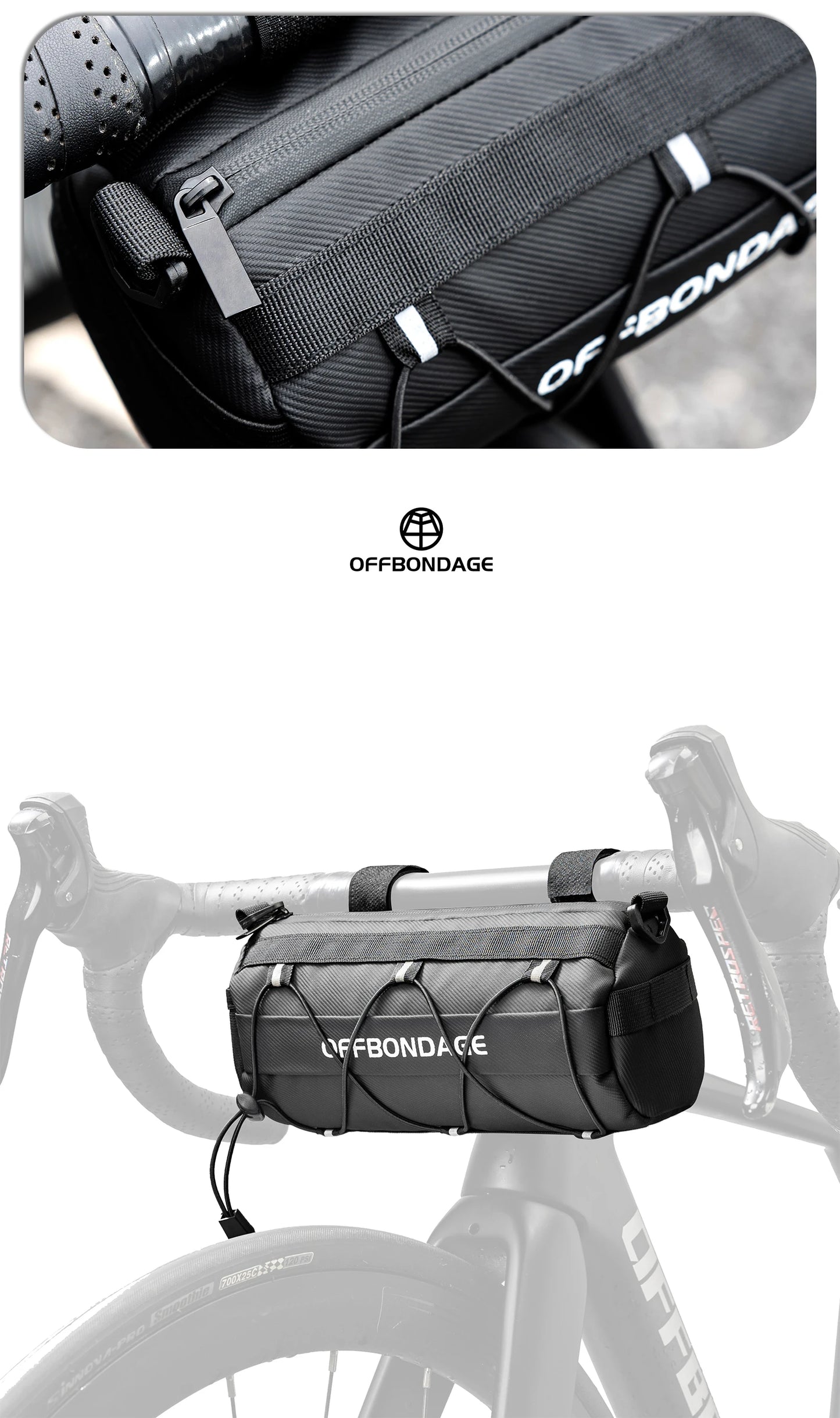 OFFBONDAGE Bike Front Bag Large Capacity Storage Outside Waterproof Multi-function Riding Bag Mountain Bike Bag Bike Accessory