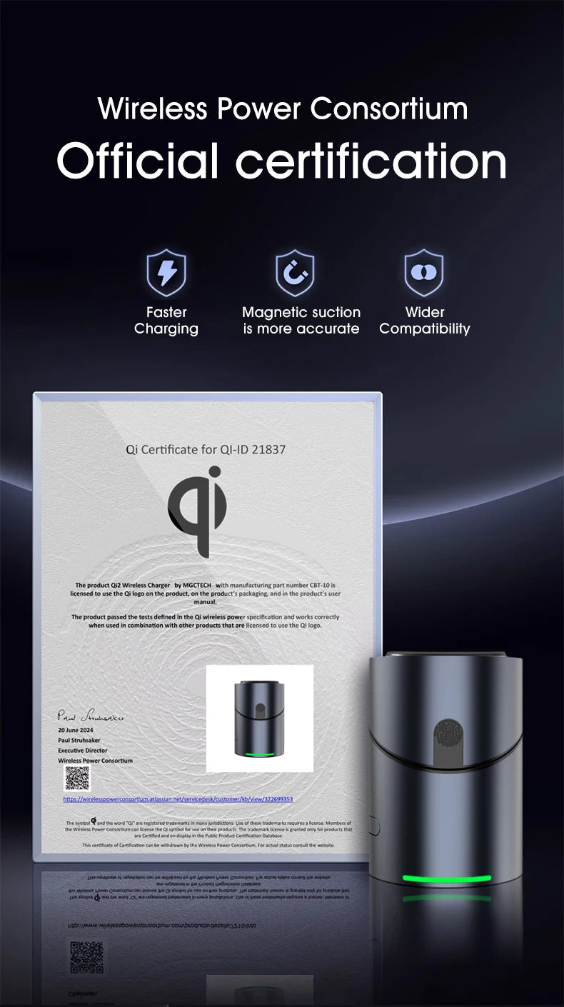 Touch Rotate Qi2 Magnetic 3-in-1 Wireless Charger 15W Fast Charging Station for iPhone 13 14 15 16 Series Apple Watch AirPods
