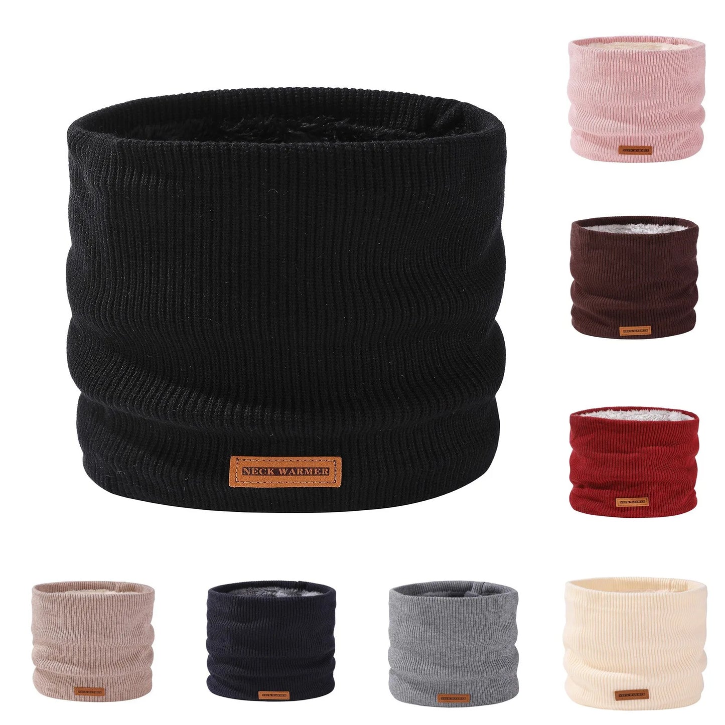 Thick Knitted Neck Scarf For Women Fashion Versatile Neck Scarf Winter Warm Turtleneck Warmer Cashmere Hot Handkerchief Ski Mask