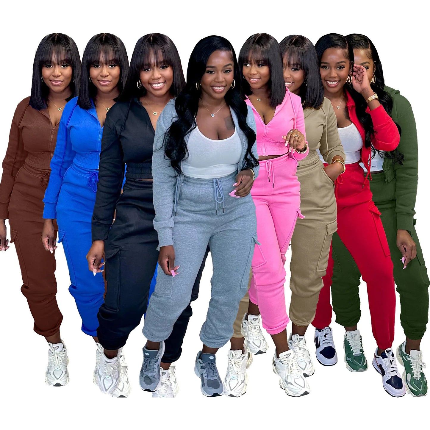 Wmstar Two Piece Outfits for Women Sport Suit Matching Tracksuit Casual Top and Pants Sets Fall Clothes Wholesale Dropshipping