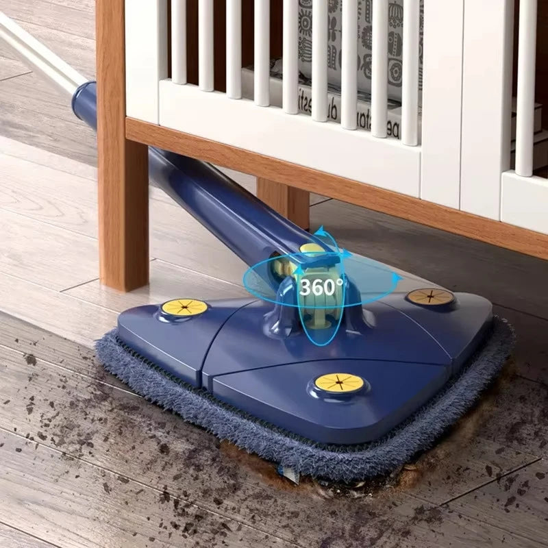Triangle 360 Cleaning Mop Adjustable Telescopic Household Ceiling Cleaning Brush Tool Self Draining Cleaning Tiles and Walls