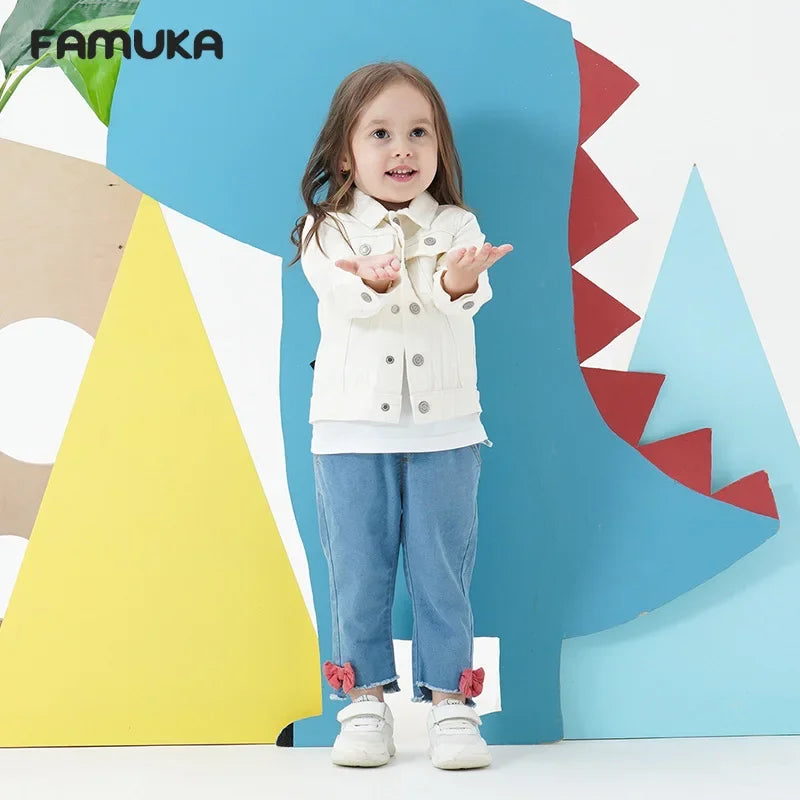 Children's Clothing Spring Autumn Kids Denim Jacket Boys Girls' Tops Fashion Casual Jacket Coat