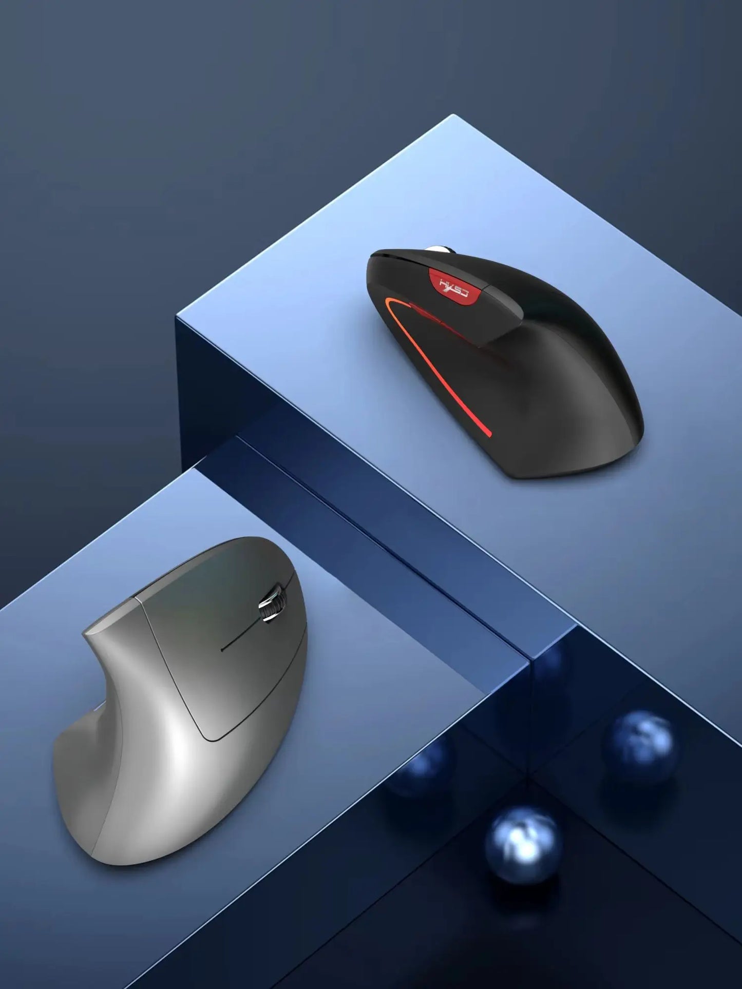 2025 New arrival HXSJ dual mode vertical mouse ergonomic ABS 600mAh rechargeable 2400DPI Type-c interface wireless mouse for pc