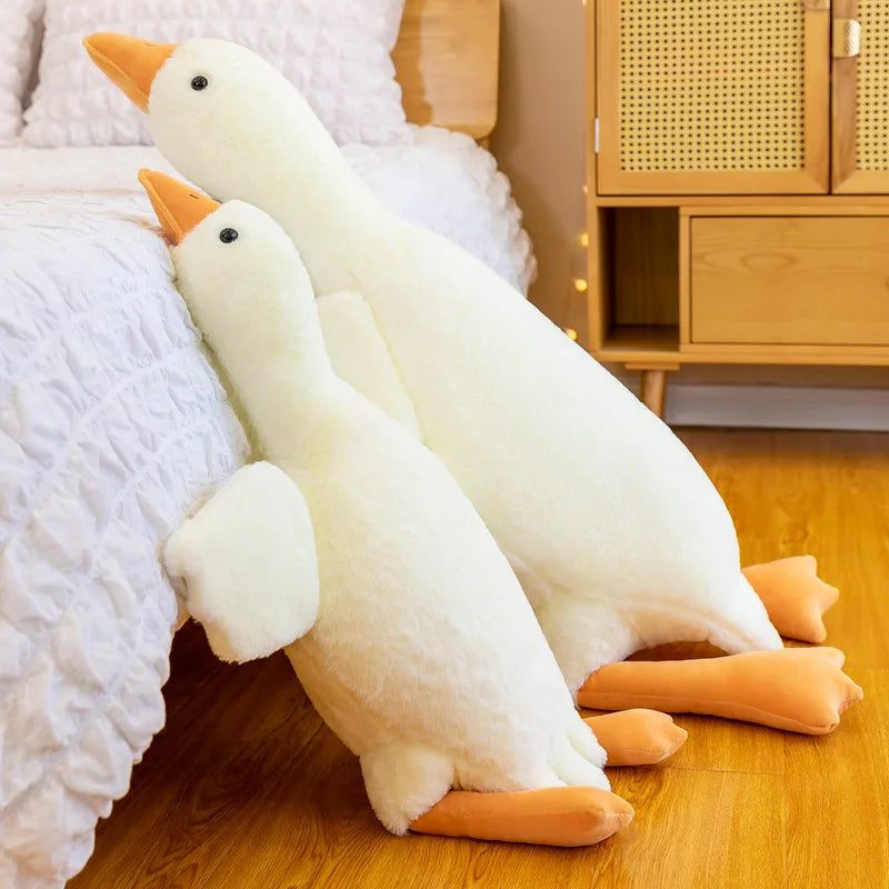 Hot 37/50/55/90/130CM Funny Goose Stuffed Soft Duck Plush Toy Sleeping Pillow Sofa Cushion Kids Girlfriend Birthday Gift