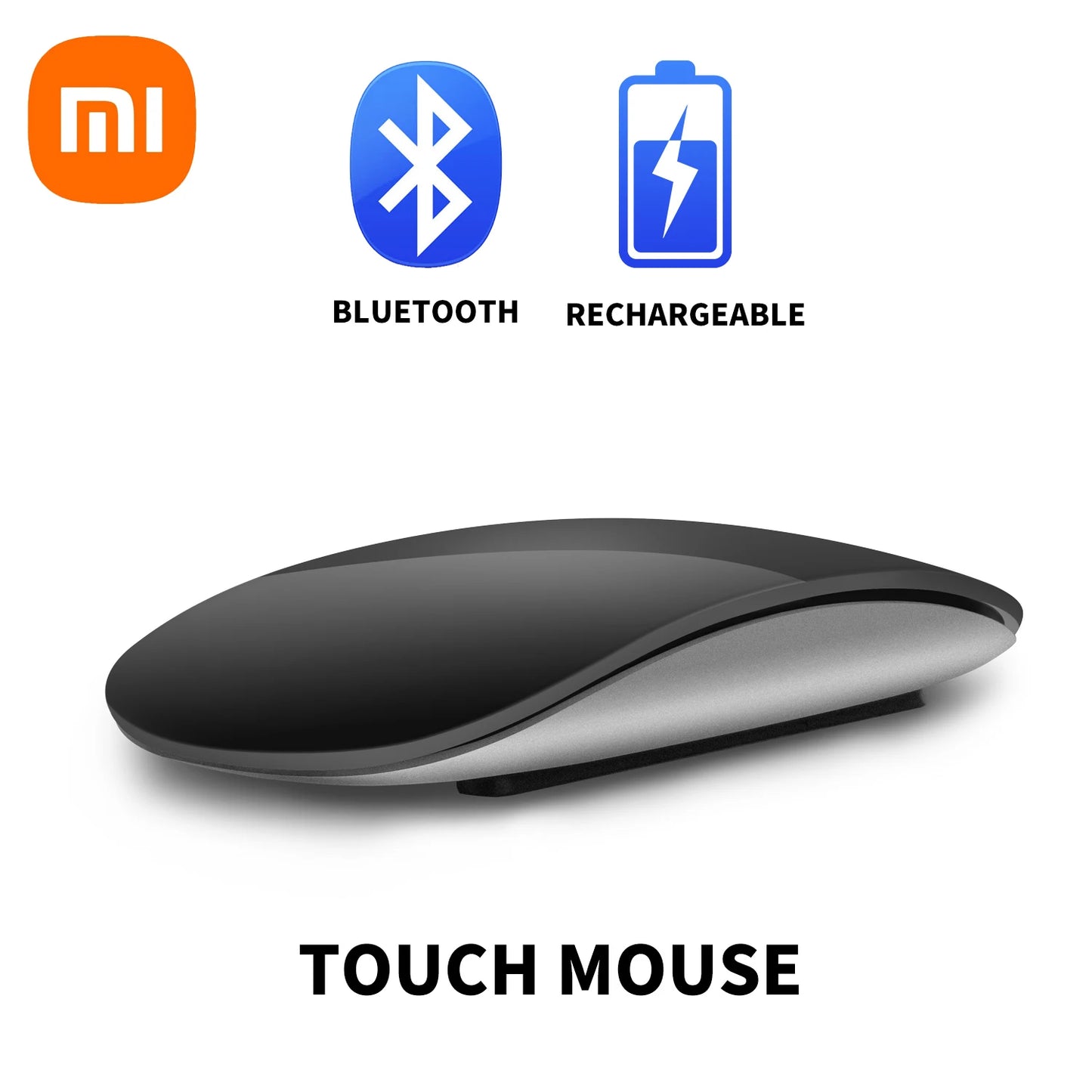 Xiaomi Wireless Bluetooth Magic Computer Mouse Dual-Mode Silent Rechargeable Touch Slim Ergonomic PC Mice For Apple Macbook Air