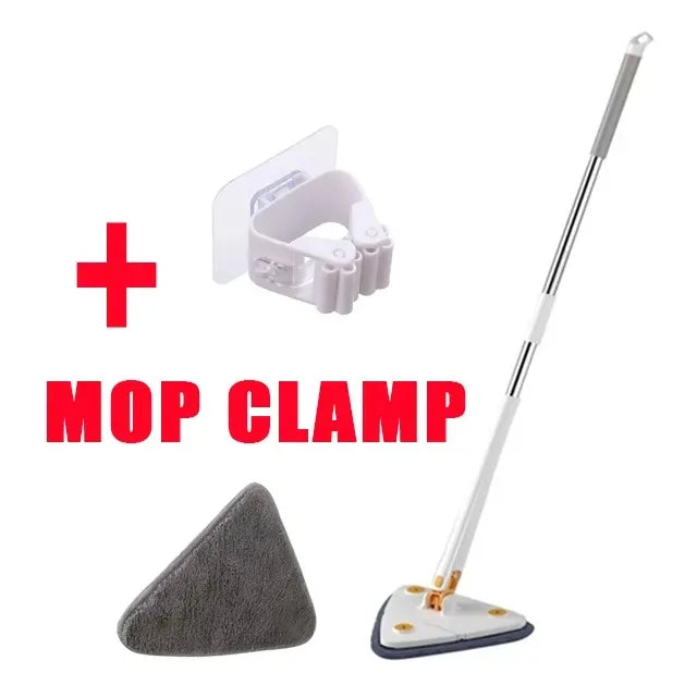 Triangle 360 Cleaning Mop Adjustable Telescopic Household Ceiling Cleaning Brush Tool Self Draining Cleaning Tiles and Walls