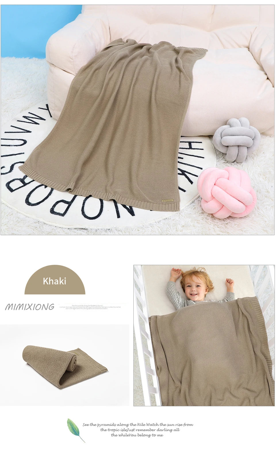 Baby Blankets 100*80cm Knit Newborn Boy Girl Month Stroller Bassinet Bedding Cradle Quilts Dual-Use Infant Netural Receiving Mat