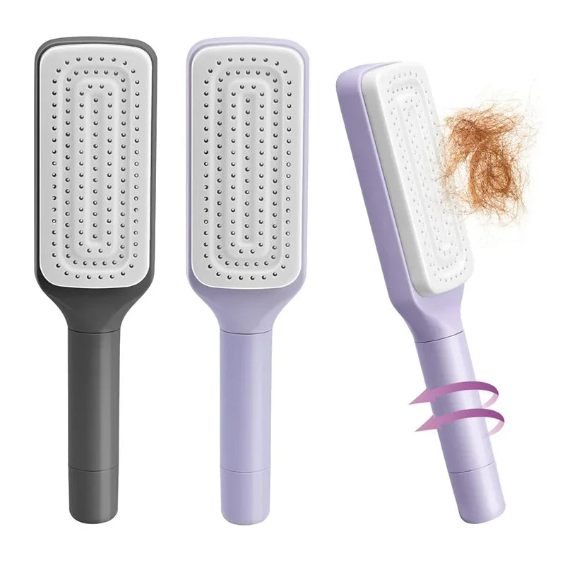 Automatic Cleaning Rotating Lifting Hair Comb Telescopic Massage Air Cushion Airbag Women's Anti-static Hair Comb