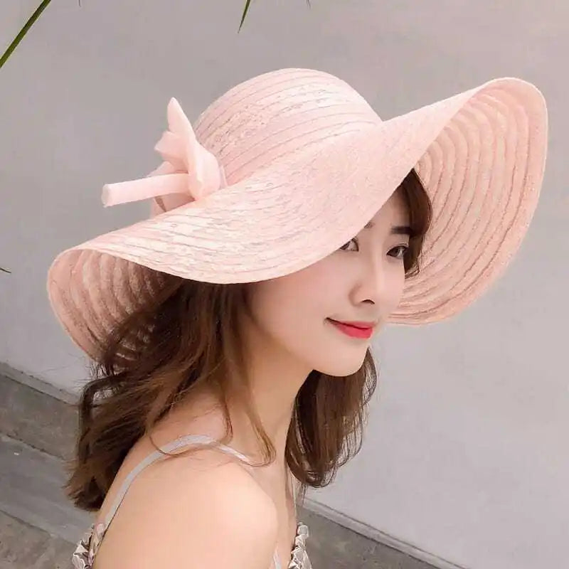 Hats for women in summer, beach hats, seaside outings, face covering, sun protection, large brim sun hats, foldable sun hats