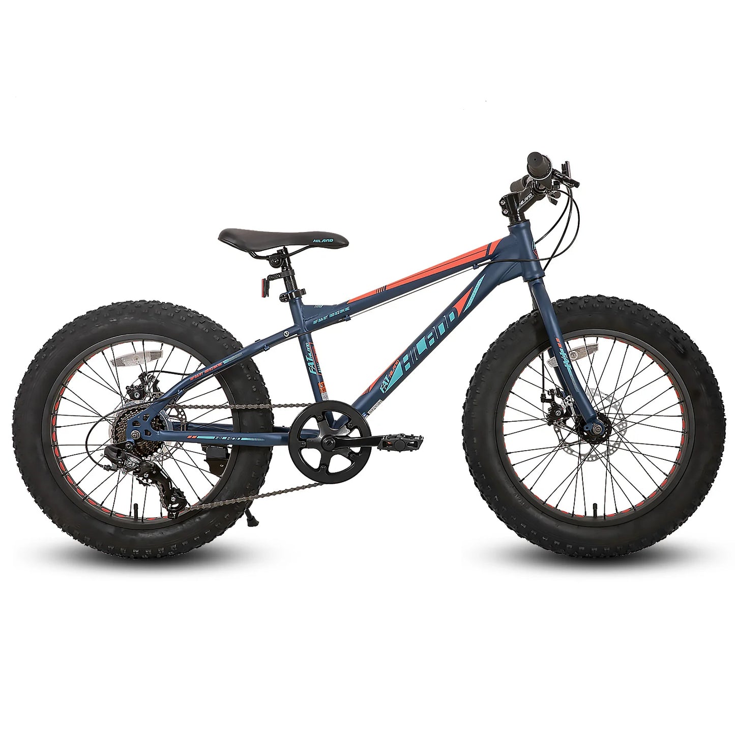 Hiland 20 Inch Kids' Bicycles Fat Tire Mountain Bike for Age 5 + Years, Shimano 7-Speed, Dual-Disc Brake,Kids BeachBicycle