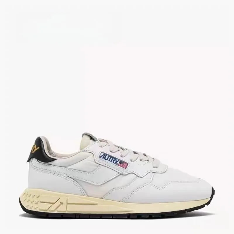 Unisex Couple Sneakers – Matching White Thick-Soled Shoes for Men and Women | Casual Sporty Style