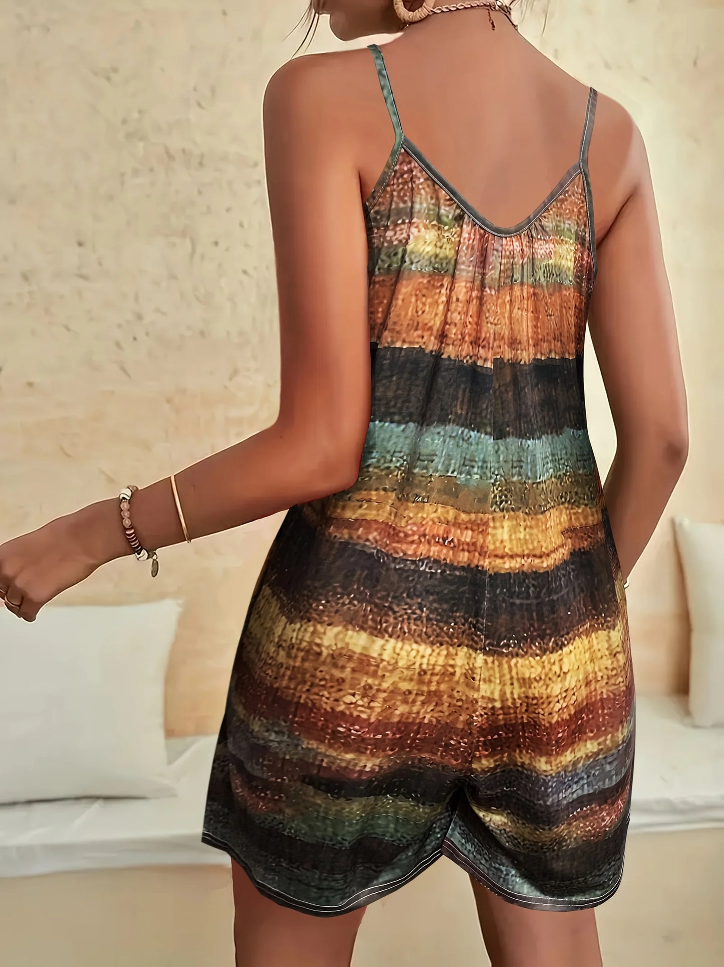 Summer New Drawing Printed Jumpsuit For Women,vacation outfits women, fashion jumpsuit for summer clothes