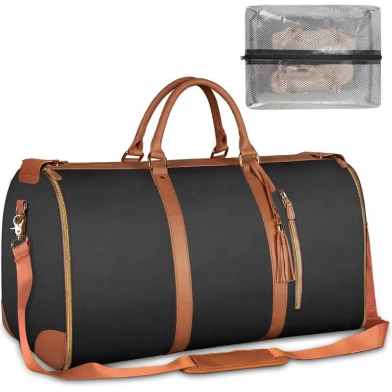Garment Bags with Wheels Carry On Duffel Bag for Travel Garment Suitcase for Dress Suit Convertible Rolling Weekender Flight Bag