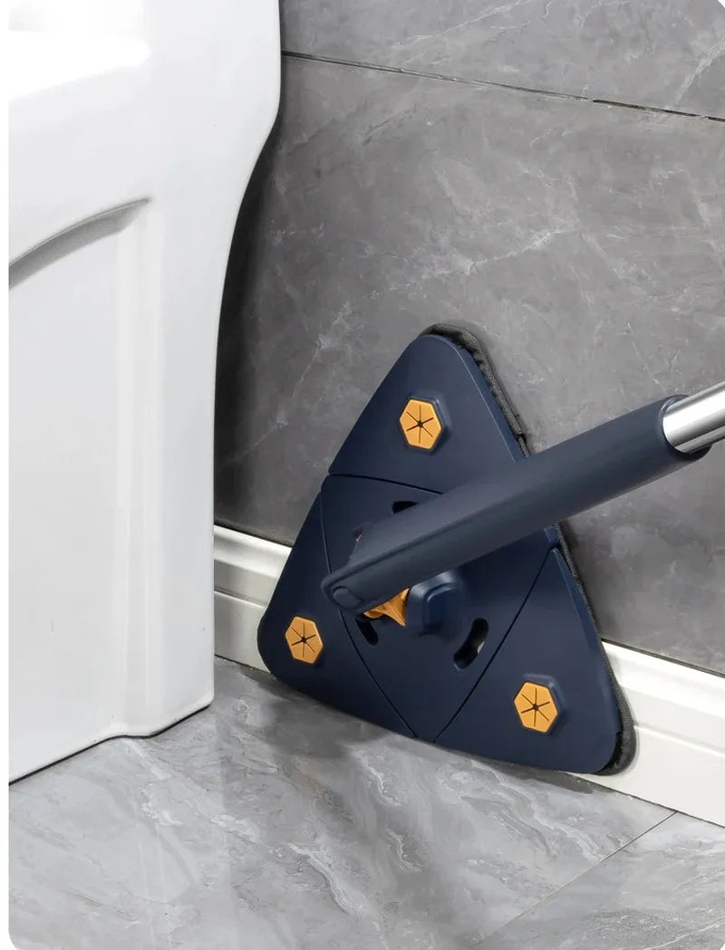 Triangle 360 Cleaning Mop Adjustable Telescopic Household Ceiling Cleaning Brush Tool Self Draining Cleaning Tiles and Walls