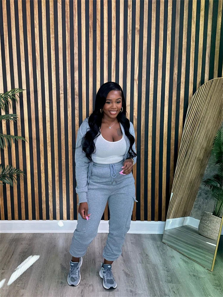 Wmstar Two Piece Outfits for Women Sport Suit Matching Tracksuit Casual Top and Pants Sets Fall Clothes Wholesale Dropshipping