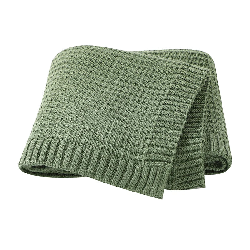 Baby Blankets Knitted Newborn Netural Breathable Month Swaddle Wrap Mat for Infant Boy Girl Crib Cellular Children 90*70cm Cover
