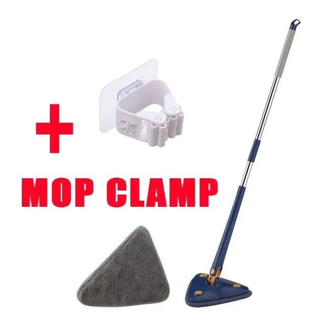 Triangle 360 Cleaning Mop Adjustable Telescopic Household Ceiling Cleaning Brush Tool Self Draining Cleaning Tiles and Walls