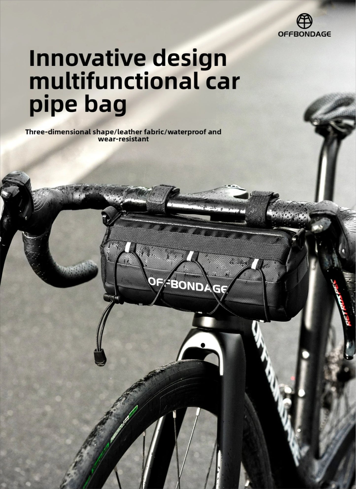 OFFBONDAGE Bike Front Bag Large Capacity Storage Outside Waterproof Multi-function Riding Bag Mountain Bike Bag Bike Accessory