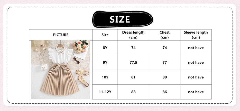 New Summer Fashion Summer Girls Dress Cute Splicing Style Bow Sleeveless Princess Dresses For Kids Children Birthday Present