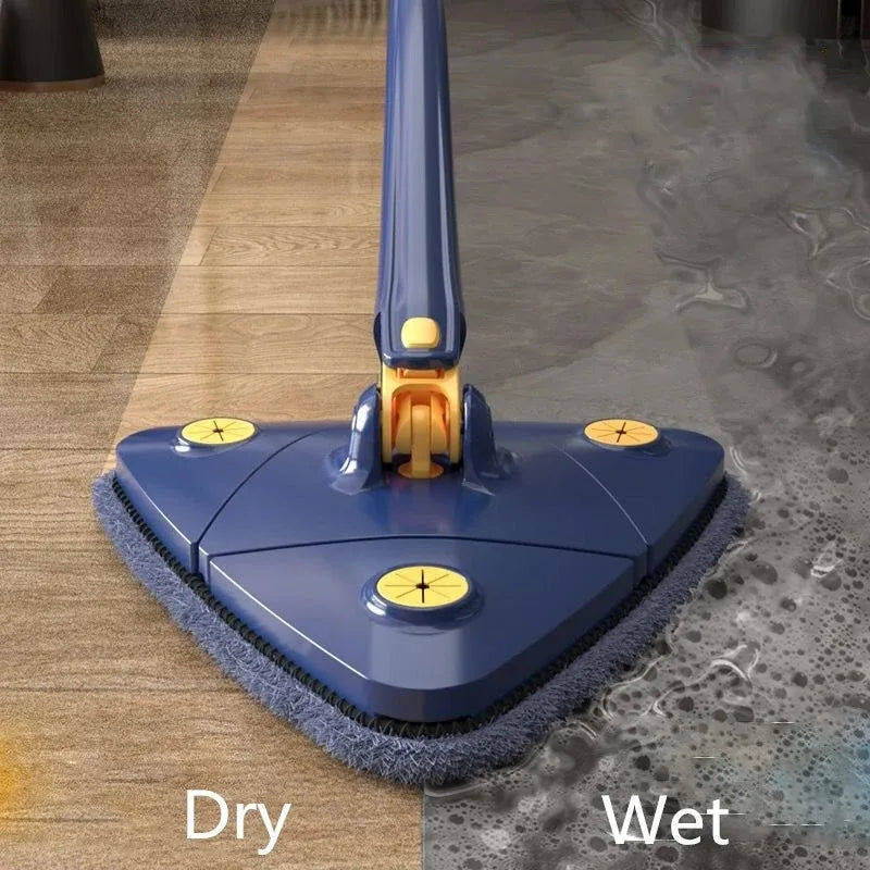 Triangle 360 Cleaning Mop Adjustable Telescopic Household Ceiling Cleaning Brush Tool Self Draining Cleaning Tiles and Walls