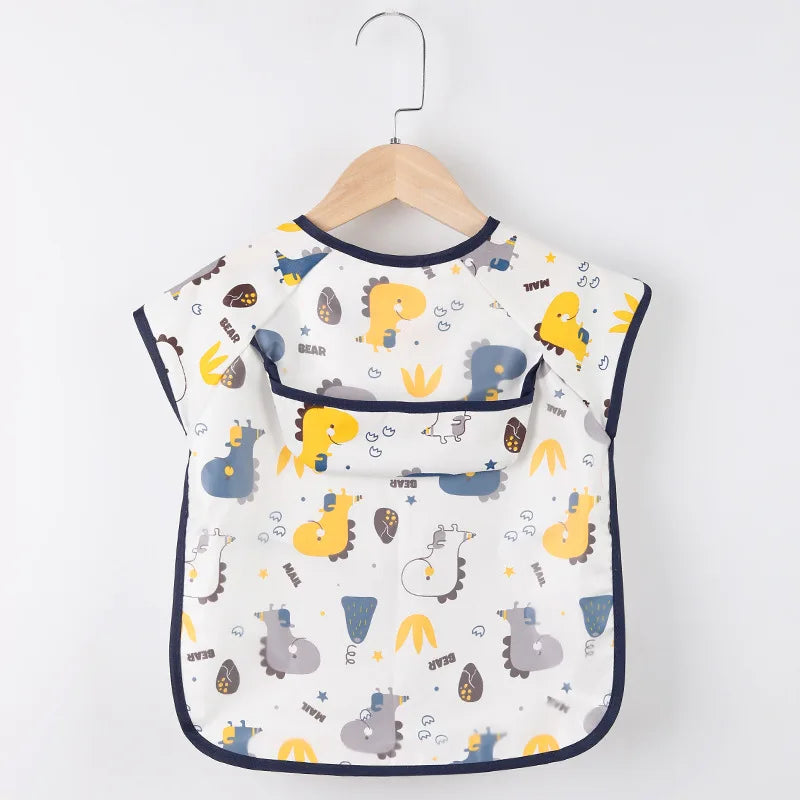 Baby Apron Bibs Toddler Long Sleeve Scarf Waterproof Art Smock Feeding Bib Infant Boys Girls Kid Burp Cloth Bandana New Arrivals