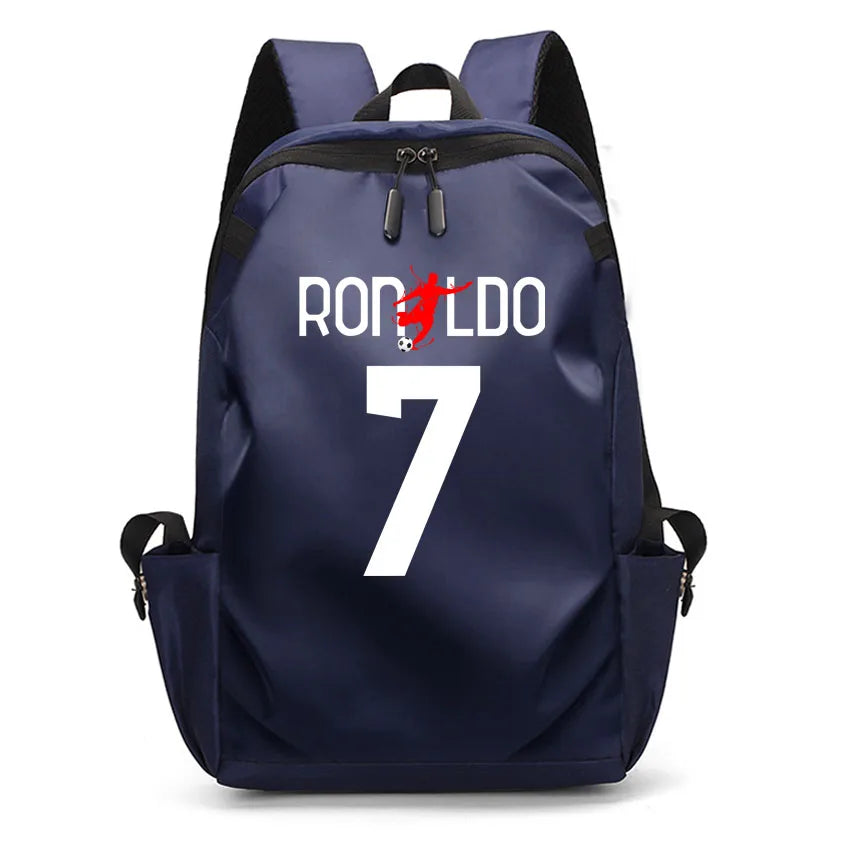 Men Laptop Backpacks Oxford High School Rucksack Boy girl Student Backpack Soccer Superstars DIM RIA Number 22 Printed usb