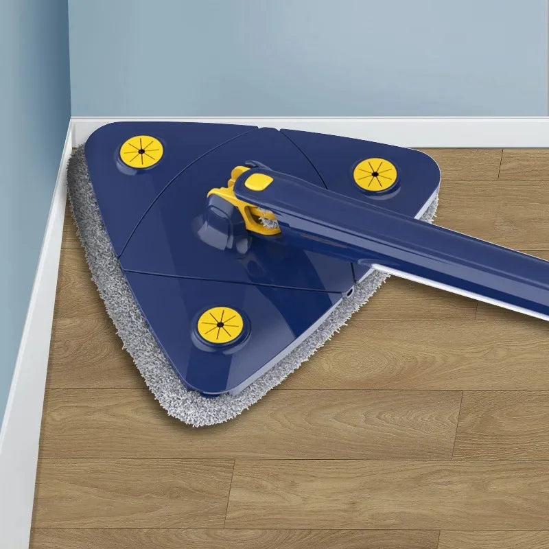Triangle 360 Cleaning Mop Adjustable Telescopic Household Ceiling Cleaning Brush Tool Self Draining Cleaning Tiles and Walls
