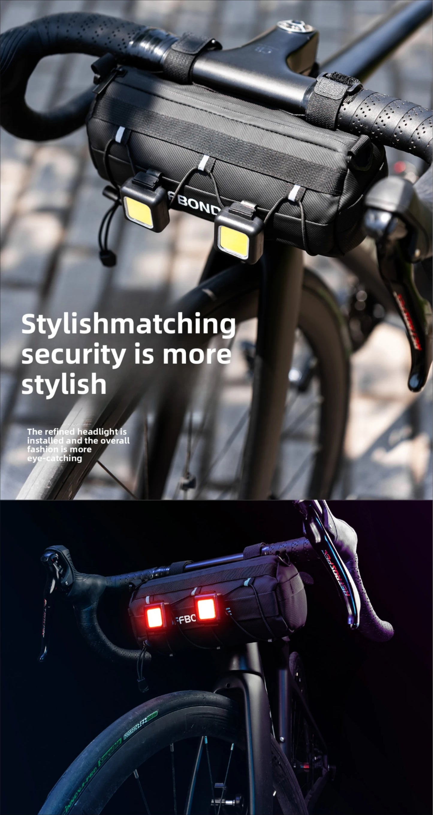 OFFBONDAGE Bike Front Bag Large Capacity Storage Outside Waterproof Multi-function Riding Bag Mountain Bike Bag Bike Accessory