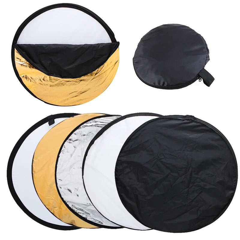 Andoer 24" 60cm Disc 5 in 1 (Gold, Silver, White, Black, Translucent) Multi Portable Collapsible Photography Studio Photo Light