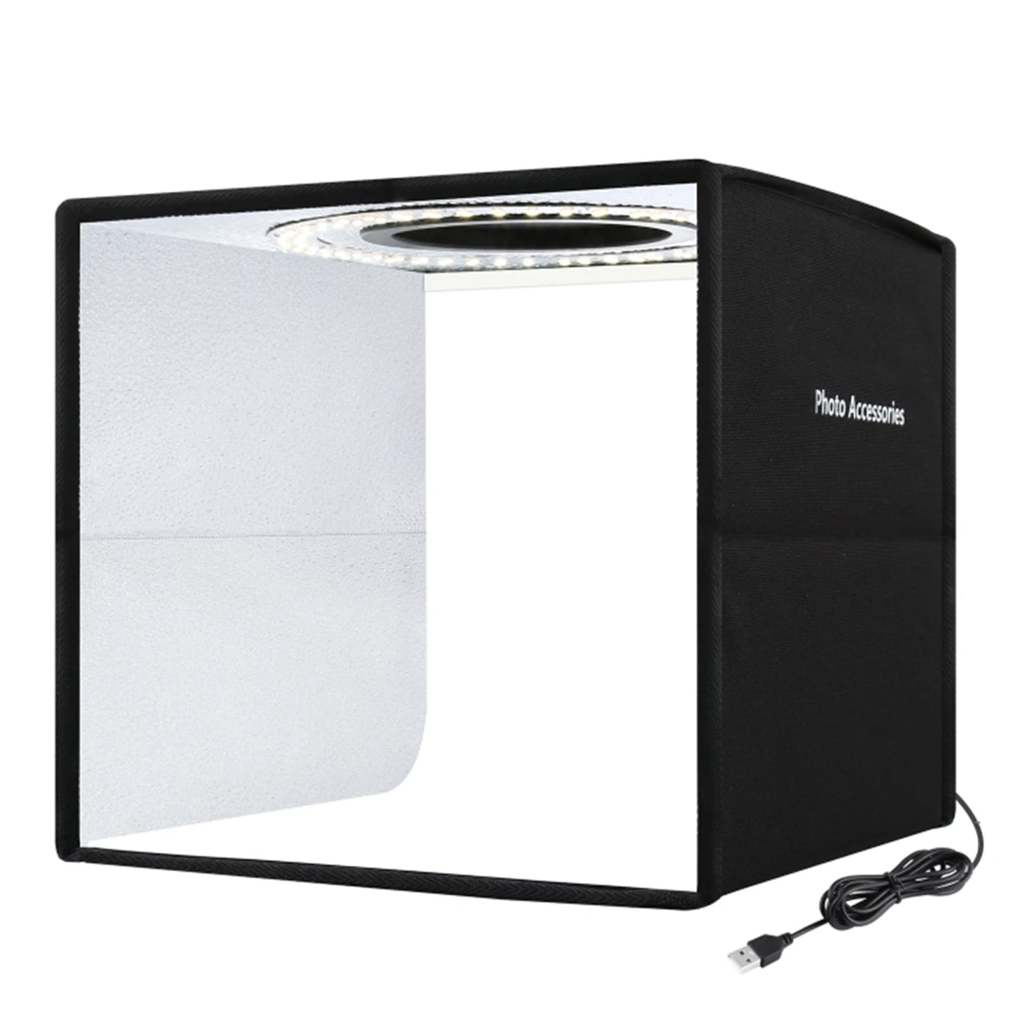 245mm Desktop Photo Studio Light Box Photography Adjustable Brightness Shooting Tent Kit With 96LED Lights 12 Colors Backdrops