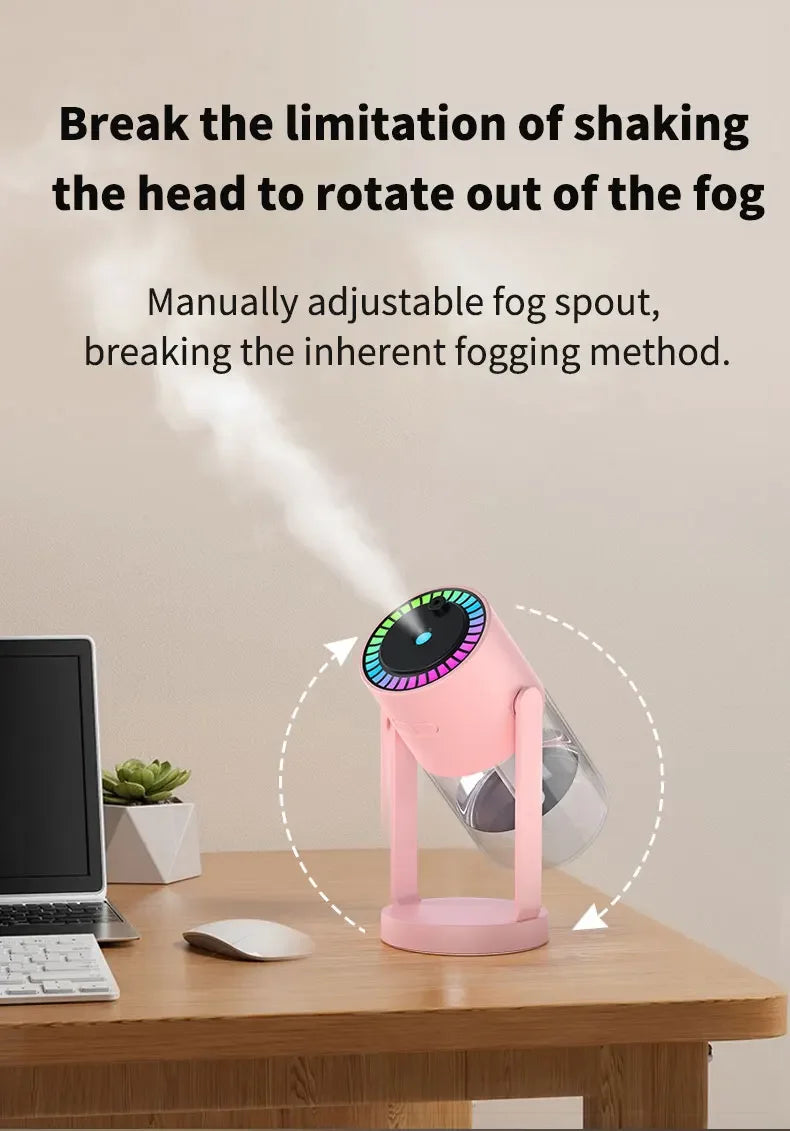Car Air Humidifier with Starry Sky Lights Mini Aromatherapy Essential Oil Ultrasonic Diffuser Color Night Light Humidifier