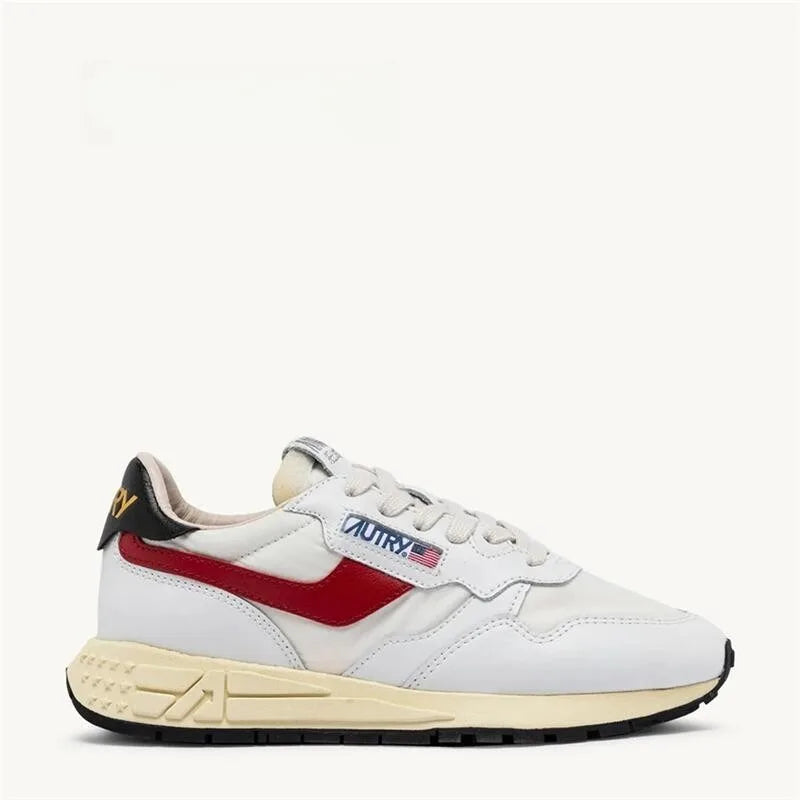 Unisex Couple Sneakers – Matching White Thick-Soled Shoes for Men and Women | Casual Sporty Style
