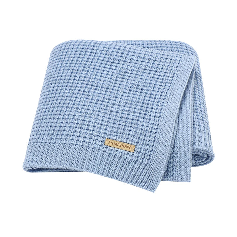 Baby Blankets 90*70cm Knitted Newborn Boys Girls Stroller Swaddle Wrap Infant Netural Crib Cellular Toddler Throwing Quilts Mats