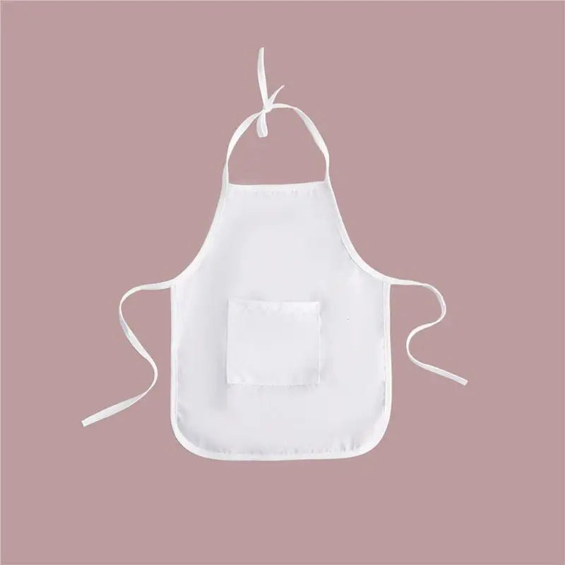 U6XE 2 Pcs Baby Chef Apron and Hat Infant Kids White Cook Costume Photography