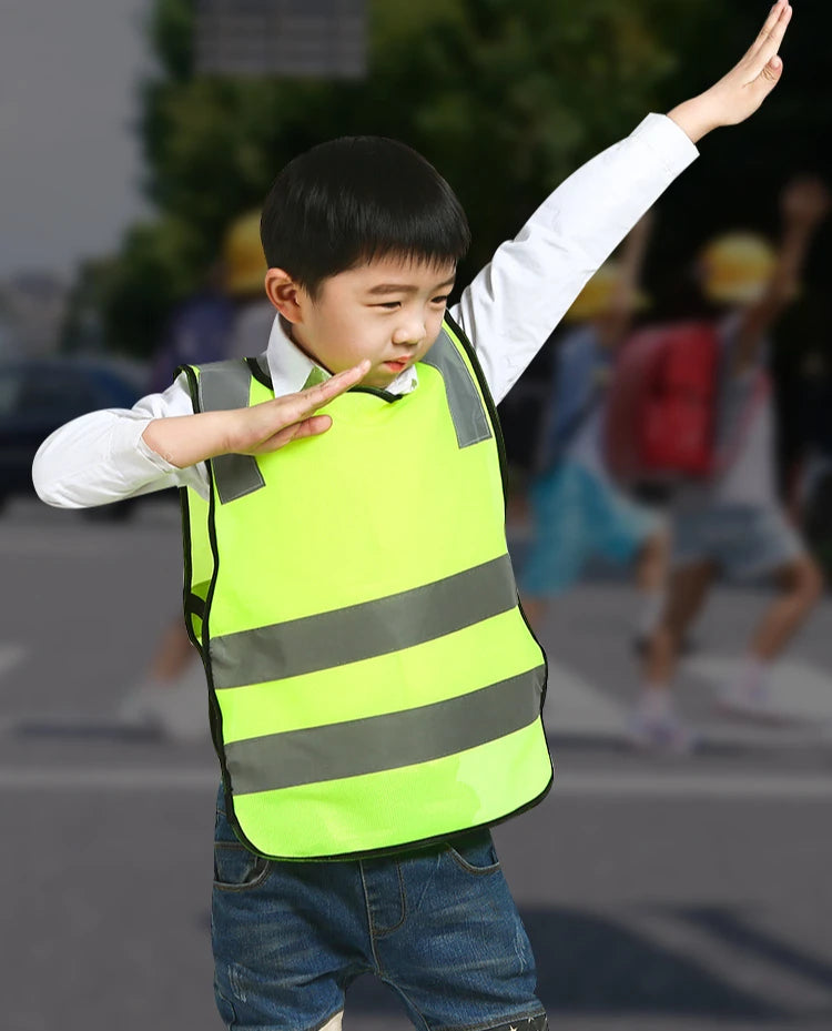 Children Kids Safety Reflective Apron Autumn Winter After School Reflective Warning Apron High Visibility Aprons Reflector