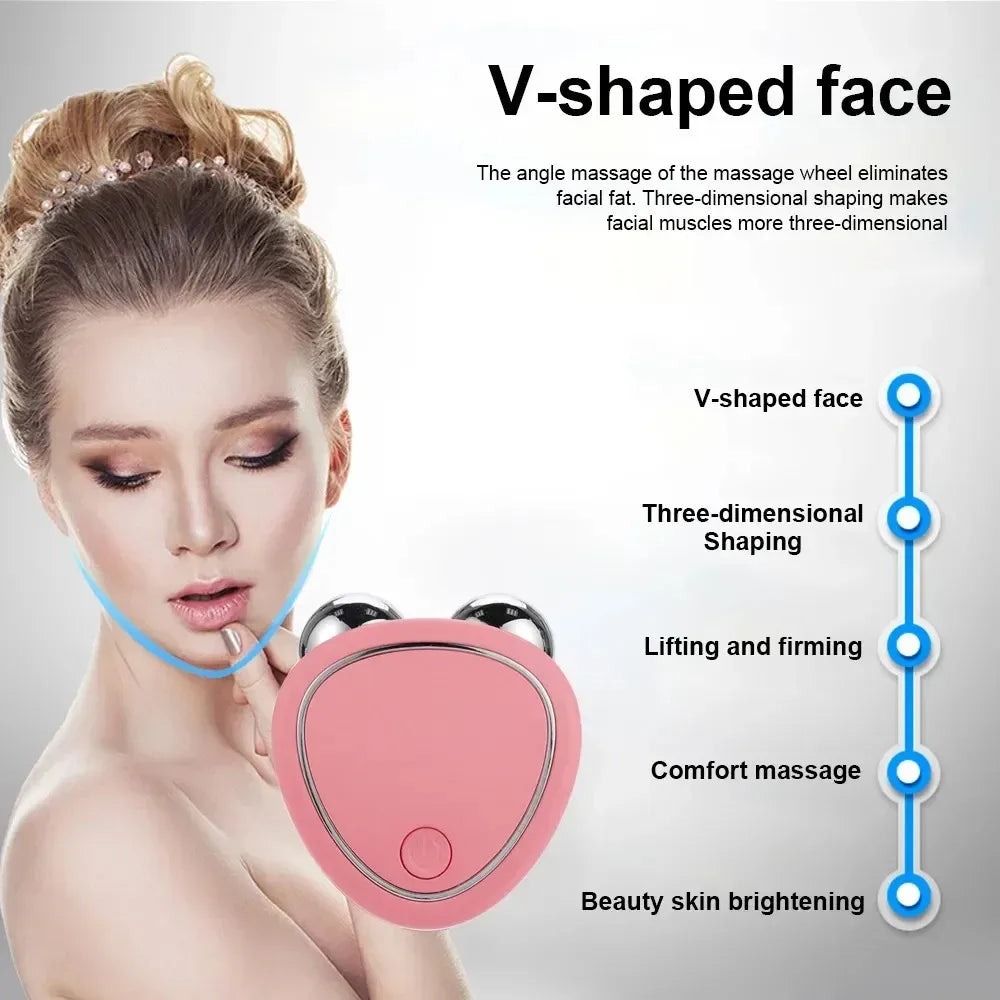 Face Lifting Machine Facial Massager EMS Microcurrent Roller Skin Tightening Rejuvenation Beauty Charging Facial Anti Wrinkle