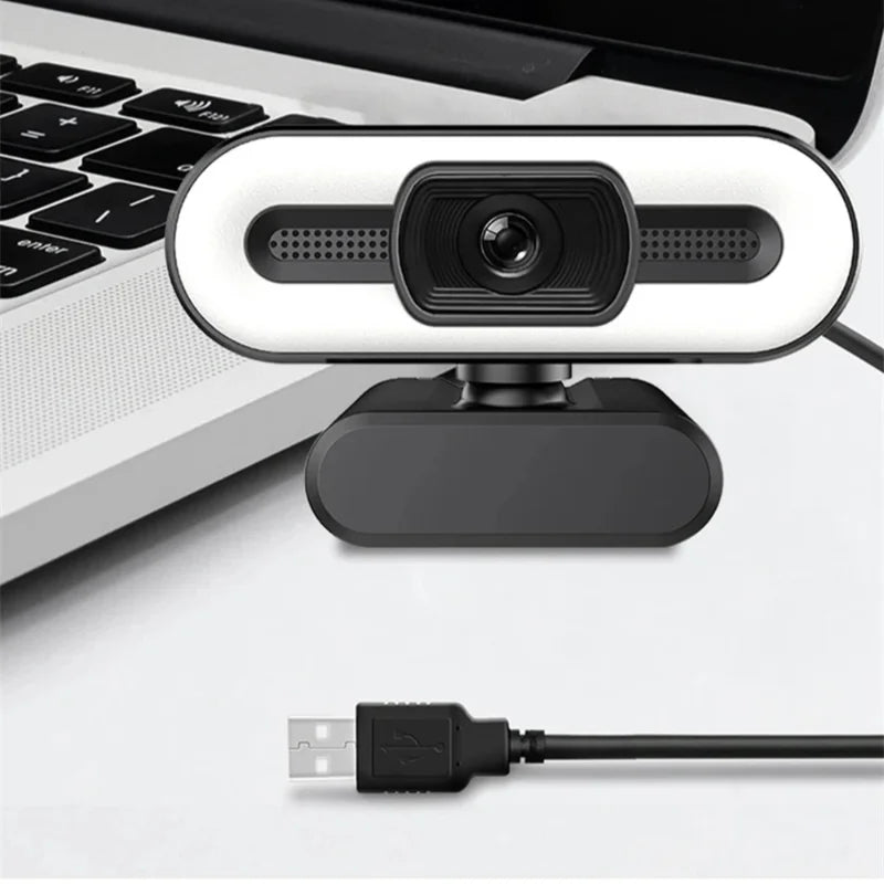 4k Webcam Autofocus Hd Webcam With Fill Light Rotatable Laptop Webcam Pc Computer Camera With Microphone For Youtube Video