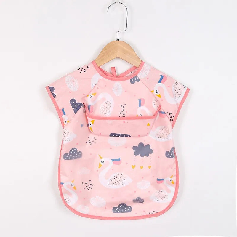 Baby Apron Bibs Toddler Long Sleeve Scarf Waterproof Art Smock Feeding Bib Infant Boys Girls Kid Burp Cloth Bandana New Arrivals