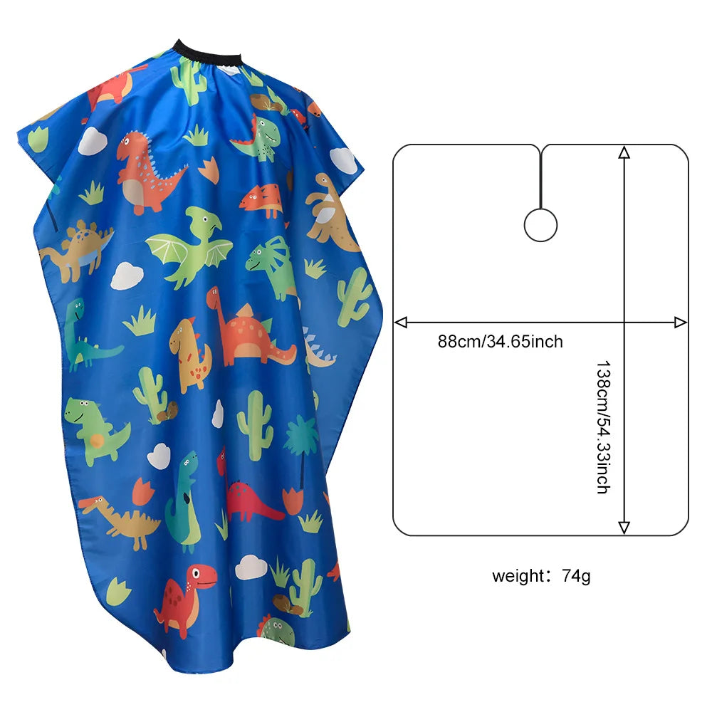 Kids Cartoon Pattern Haircut Styling Gown Salon Hairdressing Cape Barber Shop Household Child Hair Cut Cape Hairdresser Apron