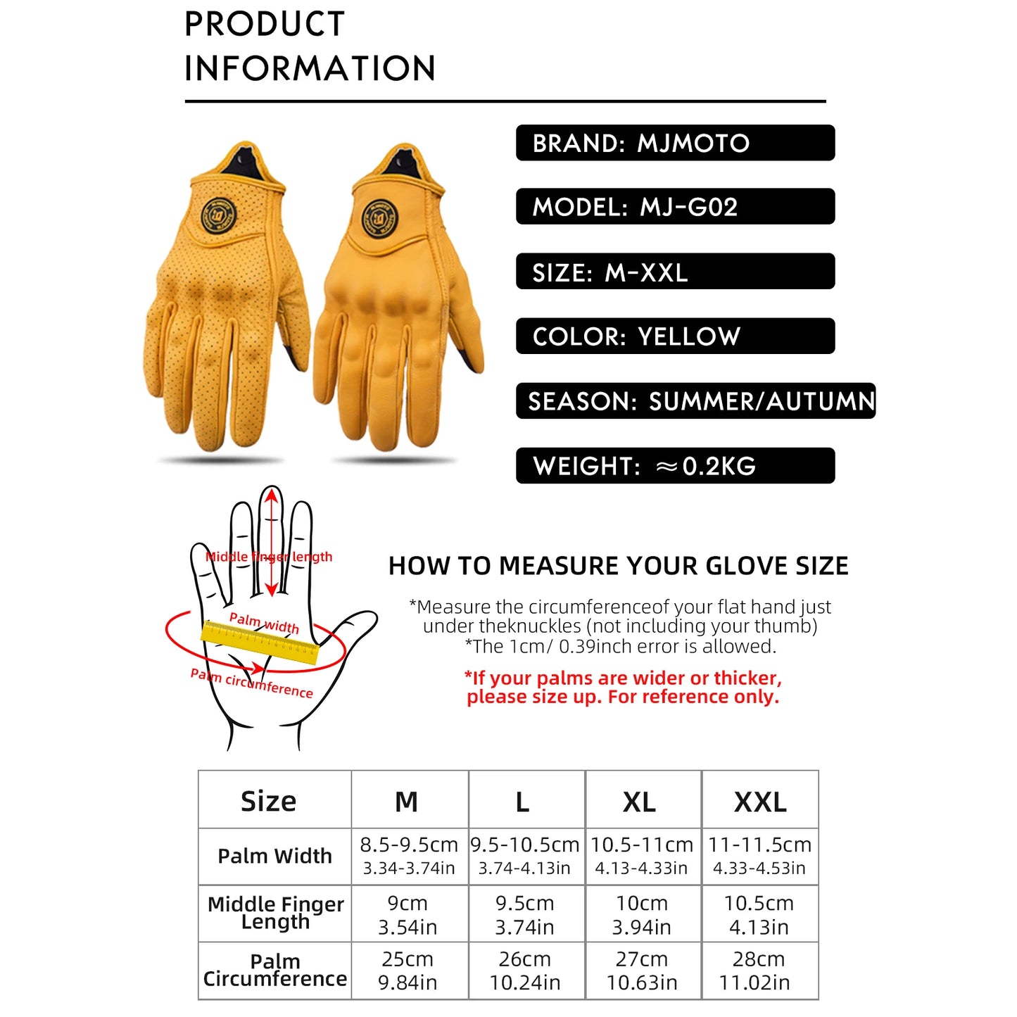 Retro Yellow Leather Motorcycle Gloves Men Women Breathable Perforated Motorbike Racing Gloves Touch Screen Motocross Moto Glove